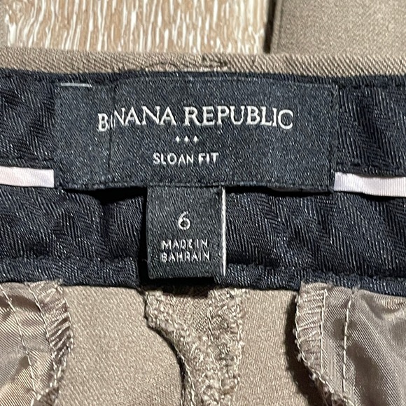 Banana Republic Sloan‎ Fit Women's Khaki Straight Leg Ankle Pants Size 6 EUC - Picture 5 of 9